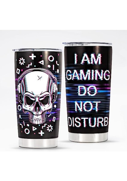 Stil 6 Gamepad Oyun Yalıtımlı Bardak, Kapaklı En Iyi Oyuncu 20 Oz, Sıcak ve Soğuk Içecekler Için Komik Paslanmaz Çelik Bardaklar, Erkekler ve Kadınlar Için (Yurt Dışından)