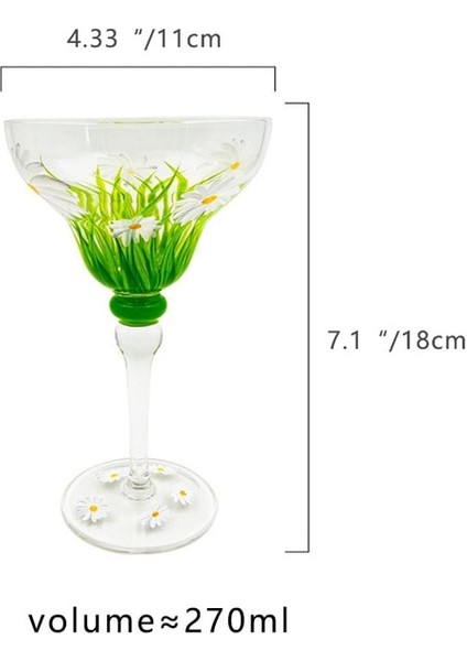 Stil G Renkli Çizim Margarita Şarap Bardakları Yaratıcı Renkli Kokteyl Fincanı Zarif Kadeh Düğün Parti Drinkware Şampanya Bardağı (Yurt Dışından)