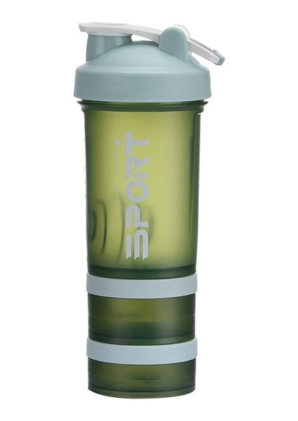 Erik Taşınabilir Protein Tozu Çalkalayıcı Şişe Yüksek Kapasiteli Içme Kabı Toz Kutusu ile Plastik Blender Spor Su Bardağı (Yurt Dışından)