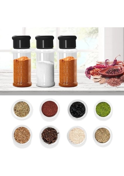 10 Adet Raf ile 5/20 Pc Kavanoz Baharat Biber ve Tuzluklar Için Hiçbir Bpa Plastik Baharat Kavanoz Baharat Organizatör 100 ml Baharat Kavanoz Rafı Mutfak Organizatör (Yurt Dışından)