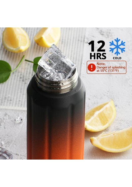Gradyan Yeşil 600ML Feıjıan Çift Duvar Termosu, Spor Şişesi, 600ML, 18/10 Paslanmaz Çelik, Termos, Yalıtımlı Bardak, Sızdırmazlık, Özelleştirme (Yurt Dışından)