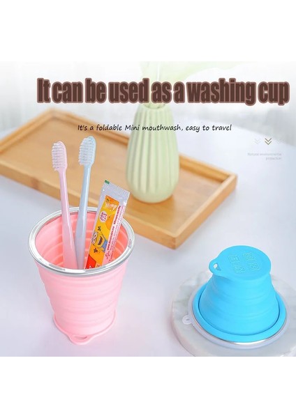 Açık Mavi 180ML 350ML Seyahat Fincan Paslanmaz Çelik Silikon Geri Çekilebilir Katlanır Bardak Teleskopik Katlanabilir Kahve Fincanları Açık Spor Su Bardağı (Yurt Dışından)