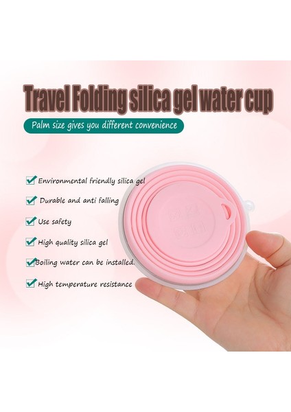 Açık Mavi 180ML 350ML Seyahat Fincan Paslanmaz Çelik Silikon Geri Çekilebilir Katlanır Bardak Teleskopik Katlanabilir Kahve Fincanları Açık Spor Su Bardağı (Yurt Dışından)