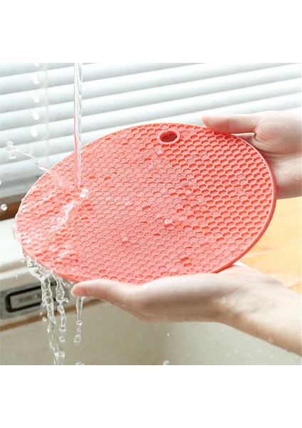 9.5cm Gösterildiği Gibi 1pc Silikon Mat Coaster Kaymaz Masa Mat Çok Fonksiyonlu Yuvarlak Isıya Dayanıklı Potholder Yemek Masası Yer Mat Mutfak Gadget'ı (Yurt Dışından) fırsatları