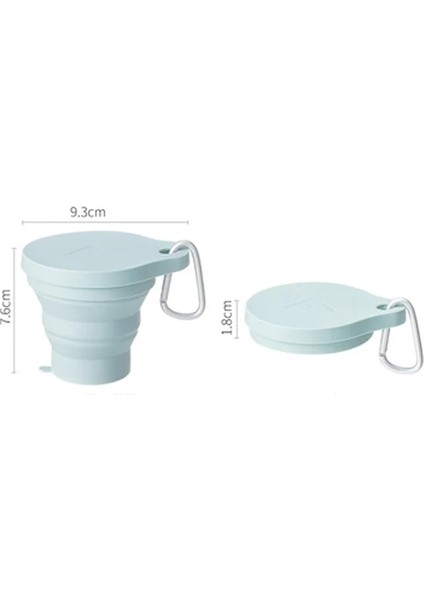 Açık Yeşil 150ML 150ML Katlanır Bardaklar Mini Geri Çekilebilir Bardak Silikon Taşınabilir Çay Fincanı Açık Seyahat Kahve Teleskopik Içme Kupa Kapağı Su Şişesi (Yurt Dışından)