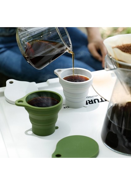 Açık Yeşil 150ML 150ML Katlanır Bardaklar Mini Geri Çekilebilir Bardak Silikon Taşınabilir Çay Fincanı Açık Seyahat Kahve Teleskopik Içme Kupa Kapağı Su Şişesi (Yurt Dışından)