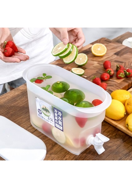 3.5l 3.5l Buzdolabı Soğuk Su Isıtıcısı Musluklu Limonata Şişesi Drinkware Su Isıtıcısı Pot Içecek Dağıtıcı Soğuk Su Kovası Mutfak (Yurt Dışından)