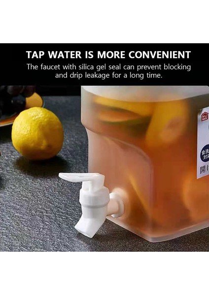 3.5l 3.5l Buzdolabı Soğuk Su Isıtıcısı Musluklu Limonata Şişesi Drinkware Su Isıtıcısı Pot Içecek Dağıtıcı Soğuk Su Kovası Mutfak (Yurt Dışından)