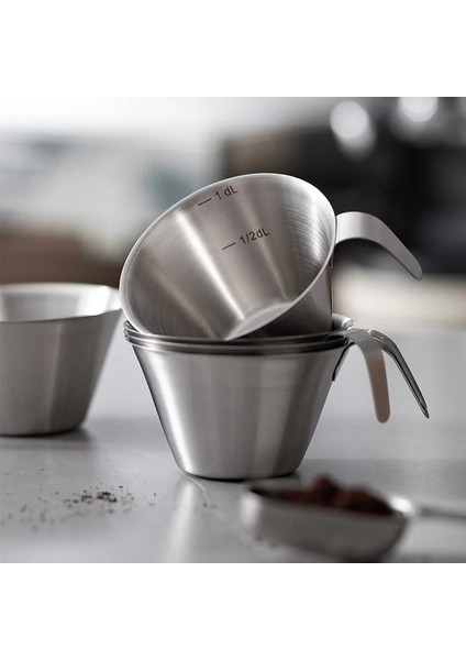 Gümüş 1 Adet Paslanmaz Çelik Ölçüm Kabı 100ML Espresso Ons Bardak Ölçekli Ev Cafe Çıkarma Fincan Uzun Saplı Kahve Aksesuarları (Yurt Dışından) fiyatları
