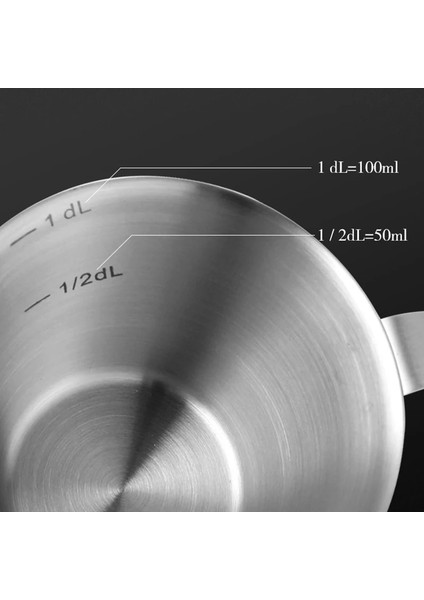 Gümüş 1 Adet Paslanmaz Çelik Ölçüm Kabı 100ML Espresso Ons Bardak Ölçekli Ev Cafe Çıkarma Fincan Uzun Saplı Kahve Aksesuarları (Yurt Dışından) indirimleri