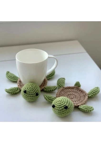 Kaplumbağa 12 cm 1 Pc Sevimli Kaplumbağa El Tığ Işi Coaster Kaplumbağa Coaster Potholder El Örgü Kupa Coaster Cadılar Bayramı Partisi Plaka Mat Çay Fincanı Mat (Yurt Dışından)