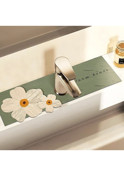 13 38X13 cm Klasik Lavabo Musluğu Drenaj Pedi Masa Mat Tuvalet Diatom Çamur Emici Ped Kaymaz Anti-Küf Mat Mutfak Tezgahı Yemek Için (Yurt Dışından) fiyatları