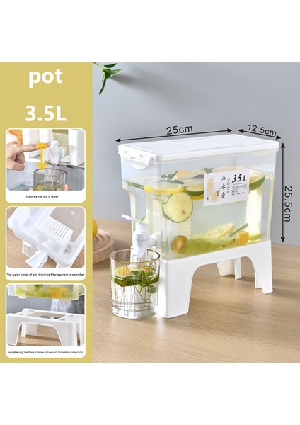 3.5l Soğuk Su Isıtıcısı Su Sürahi Musluklu Sürahi Buzdolabı Süt Çay Dağıtım Barı Bal Içti Soda Dağıtıcı Musluk Su Kavanoz Şişesi (Yurt Dışından)