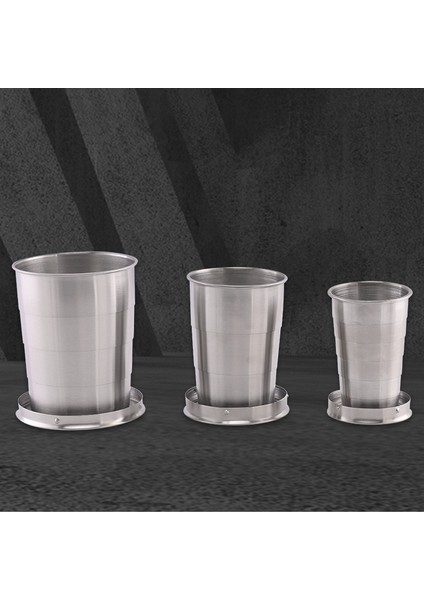 75ML 250/150/75ML Paslanmaz Çelik Katlanır Bardak Kamp Tencere Geri Çekilebilir Bardak Çay Fincanı Teaware Kamp Eşyaları Sofra Katlanmış Bardak (Yurt Dışından) fırsatları