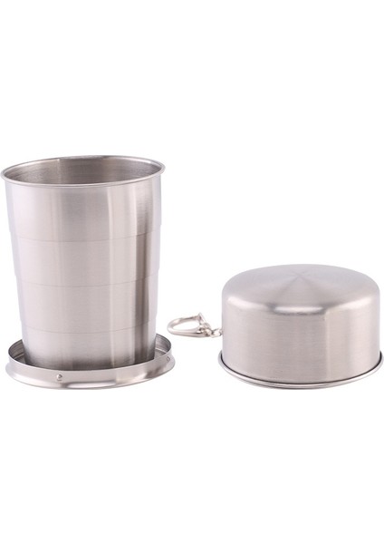 75ML 250/150/75ML Paslanmaz Çelik Katlanır Bardak Kamp Tencere Geri Çekilebilir Bardak Çay Fincanı Teaware Kamp Eşyaları Sofra Katlanmış Bardak (Yurt Dışından) indirimleri