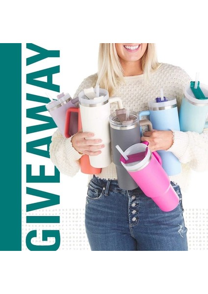 40OZ Bardak 40OZ Paslanmaz Çelik Saplı ve Pipetli Bardak 40OZ Araba Bardağı Taşınabilir Seyahat Su Şişesi Vakum Bardak Termos Kahve Kupa (Yurt Dışından) fırsatları