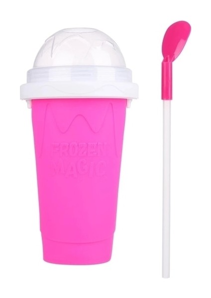 Kırmızı Buz Yapıcı Bardak 500 ml Smoothies Fincan Dıy Dondurma Hızlı Dondurulmuş Silikon Sıkma Bardak Soğutma Milkshake Slushy Makinesi Su Şişesi (Yurt Dışından) fiyatları