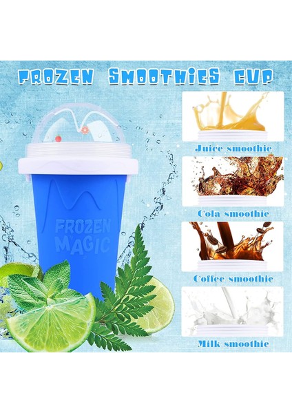 Kırmızı Buz Yapıcı Bardak 500 ml Smoothies Fincan Dıy Dondurma Hızlı Dondurulmuş Silikon Sıkma Bardak Soğutma Milkshake Slushy Makinesi Su Şişesi (Yurt Dışından) indirimleri