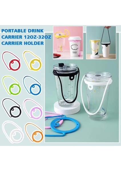 D 1 Adet Taşınabilir Içecek Taşıyıcı 12OZ-32OZ Taşıyıcı Tutucu Silikon Kahve Fincanı Taşıyıcı Seyahat Kahve Kupa Bardak Çoğu Bardak Uyar (Yurt Dışından)