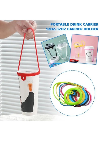 D 1 Adet Taşınabilir Içecek Taşıyıcı 12OZ-32OZ Taşıyıcı Tutucu Silikon Kahve Fincanı Taşıyıcı Seyahat Kahve Kupa Bardak Çoğu Bardak Uyar (Yurt Dışından)