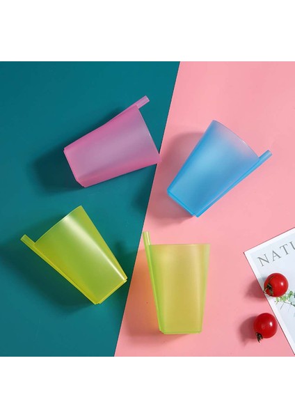 Pembe L Yaratıcı Entegre Saman Bardak Şeker Renk Süt Çay Kahve Pipetli Kupa Isıya Dayanıklı Plastik Içme Kupa Çocuk Çocuk Drinkware (Yurt Dışından)