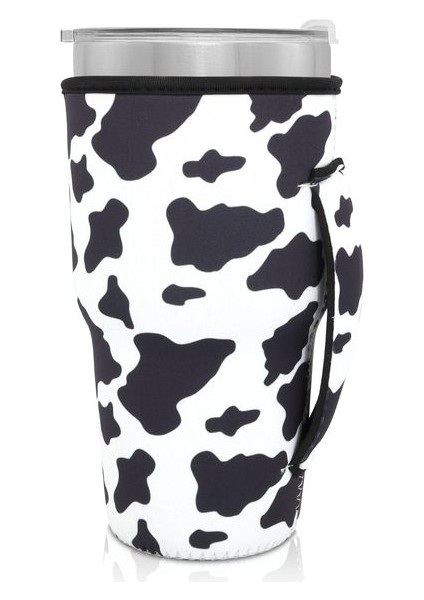 Inek Baskı 1 Paket Yeniden Kullanılabilir Buzlu Kahve Kupası Kol Neopren Yalıtımlı Kollu Bardak Kapak Tutucu Fikir 30OZ-32OZ Tumbler Bardak (Yurt Dışından)