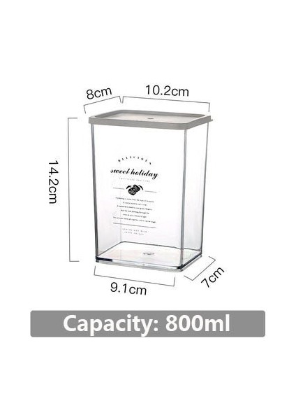 Büyük G Depolama Tankı Gıda Kabı Kapalı Plastik Şişe Kavanoz Şeffaf Gıda Mühürlü Tank Mutfak Çeşitli Tahıl Organizatör (Yurt Dışından)