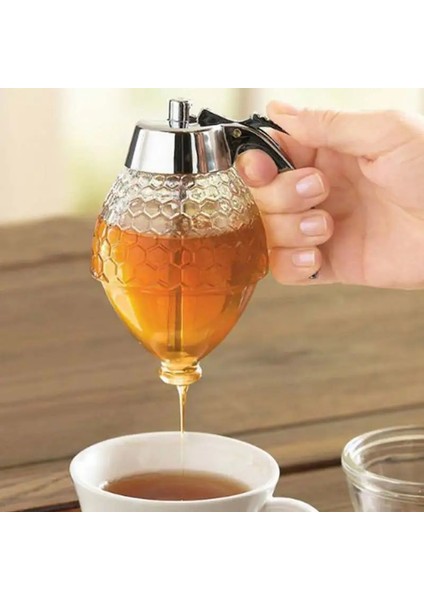 1 Takım Bal Kavanozu Bal Saklama Kavanozu Dekoratif Süs 200ML Damla Su Isıtıcısı Konteyner Dağıtıcı Baharat Sıkılabilir Şişe Mutfak Malzemeleri (Yurt Dışından)