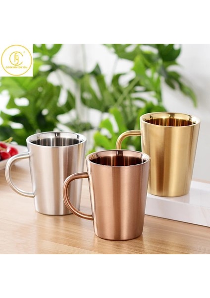 Gümüş 310ML 310/350ML 304 Paslanmaz Çelik Çift Katmanlı Kupalar Kahve Fincanı Yaratıcı Su Bardağı Isı Yalıtım Bira Bardağı Paslanmaz Bardak Drinkware (Yurt Dışından) fiyatları