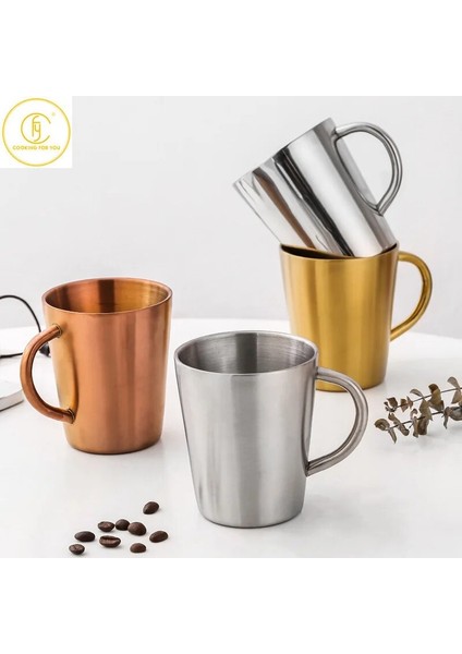 Gümüş 310ML 310/350ML 304 Paslanmaz Çelik Çift Katmanlı Kupalar Kahve Fincanı Yaratıcı Su Bardağı Isı Yalıtım Bira Bardağı Paslanmaz Bardak Drinkware (Yurt Dışından) fırsatları
