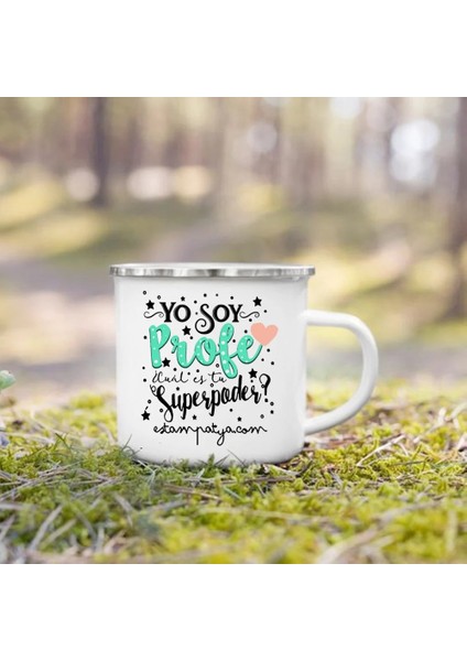 UXH190778-A015WH-8 360 ml Ispanyol Baskı Kupa Kahve Çay Bardak Içecekler Su Bardağı Öğretmen Hayat Emaye Kupalar Okul Ev Kolu Drinkware Öğretmen Için En Iyi Hediyeler (Yurt Dışından)