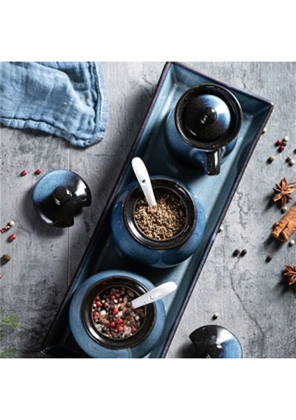 Stil 6 Japon Tarzı Seramik Baharat Pot Ev Yaratıcı Mutfak Yağı Tuz Şeker Monosodyum Glutamat Çeşni Kutusu Yağ Dökücü (Yurt Dışından)