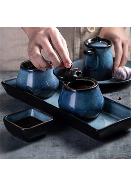 Stil 6 Japon Tarzı Seramik Baharat Pot Ev Yaratıcı Mutfak Yağı Tuz Şeker Monosodyum Glutamat Çeşni Kutusu Yağ Dökücü (Yurt Dışından)