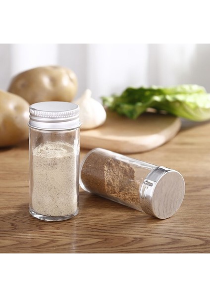 4 Adet Set Kavanoz Baharat Tuz ve Biber Çalkalayıcı Baharat Kavanoz Baharat Organizatör Cam Barbekü Çeşni Mutfak Gadget Aracı Saklama Kutusu (Yurt Dışından)