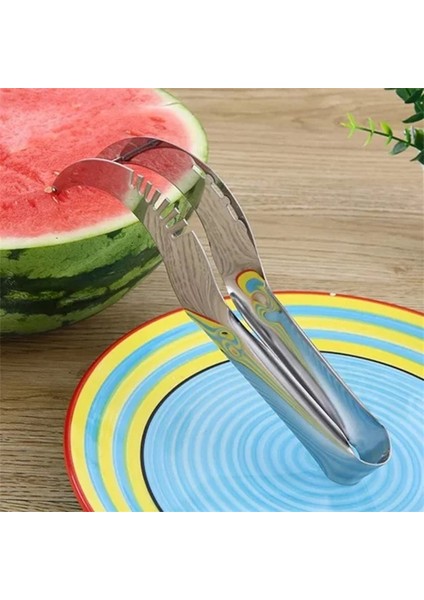 Xl Gümüş Karpuz Kesme Artefakt Karpuz Dilimleyici Büyük Meyve Artefakt Dilimleyici Meyve Bıçağı Çok Fonksiyonlu Mutfak Aksesuarları Gadget (Yurt Dışından)