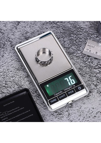 1000/0.1G Doğruluk Tıbbi Gıda Takı Mutfak Terazisi Elektronik LCD Ekran Ölçeği Mini Cep Dijital Terazi (Yurt Dışından)