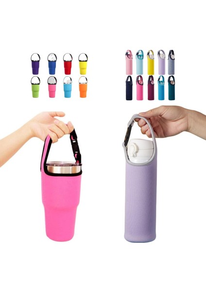 Sıcak Pembe 900 Ml/30 Oz Bardak Kol Anti-Sıcak Bardak Kol Su Kupa Şişe Tutucu Bardak Taşıyıcı Bardak Aksesuarları Taşınabilir Çevre Dostu (Yurt Dışından)