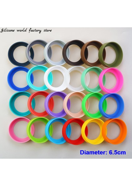 Yeşil 28 Renk 6.5 cm Silikon Bardak Bardak Alt Kapak Fincan Alt Halka Coaster Kol Kılıf Aşınmaya Dayanıklı 65 mm Alt Kapak (Yurt Dışından)