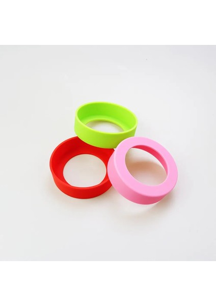 Yeşil 28 Renk 6.5 cm Silikon Bardak Bardak Alt Kapak Fincan Alt Halka Coaster Kol Kılıf Aşınmaya Dayanıklı 65 mm Alt Kapak (Yurt Dışından)