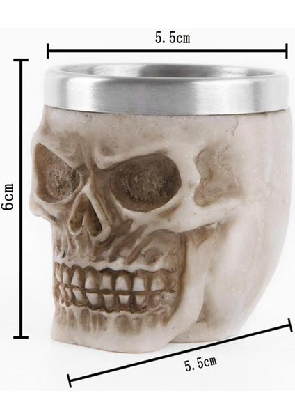 G 500-600ML 3D Kafatası Yaratıcı Çay Kupa Bardak Çift Yalıtım Içme Bardağı Pub Bar Dekorasyon (Yurt Dışından)
