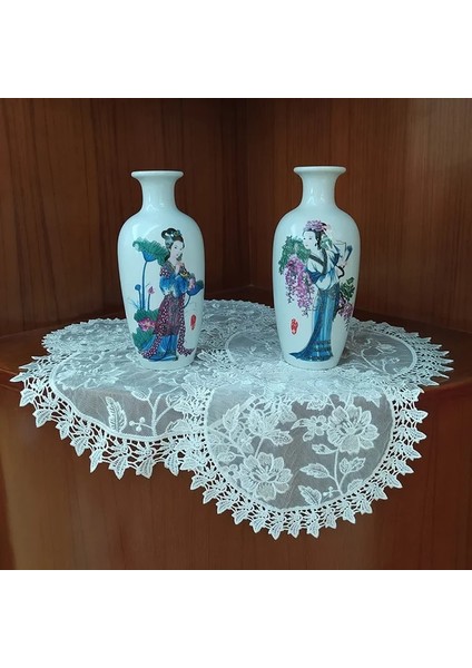 2CD-51207-09 25 cm Yuvarlak Içi Boş Dantel Coaster Plaka Kase Yalıtım Peçete Peçete Nakış Çiçek Placemat Kupa Yemek Sehpa Fincan Mat Ev Dekor (Yurt Dışından) fiyatları