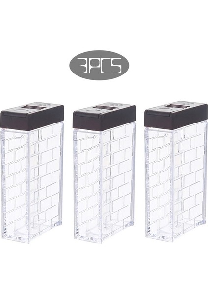 G3PCS Set Ev Mutfak Baharat Kutusu Kavanoz Şeffaf Tuz Biber Baharat Püskürtücü Saklama Kabı Mutfak Baharat Kimyon Şişe Tankı (Yurt Dışından)