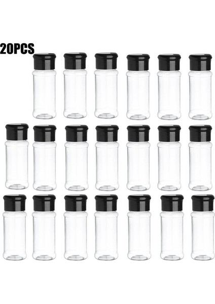 Siyah 20 Adet 10/20 Adet Kavanoz Baharat Tuz ve Biber Çalkalayıcılar Baharat Kavanozu Baharat Organizatör Mutfak Şekerlik Mutfak Aksesuarları Yapar (Yurt Dışından)