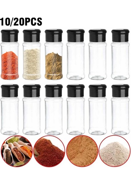 Siyah 20 Adet 10/20 Adet Kavanoz Baharat Tuz ve Biber Çalkalayıcılar Baharat Kavanozu Baharat Organizatör Mutfak Şekerlik Mutfak Aksesuarları Yapar (Yurt Dışından) indirimleri