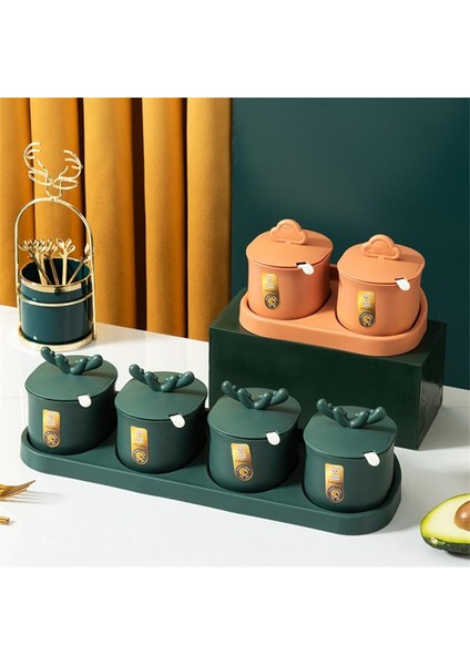 Turuncu (3 Kavanoz) Duvara Monte Baharat Kutusu Biber Şekerlik Tuz Baharat Çalkalayıcı Depolama Kavanoz Gadget Çeşni Kabı Mutfak Aksesuarı Organize (Yurt Dışından) indirimleri