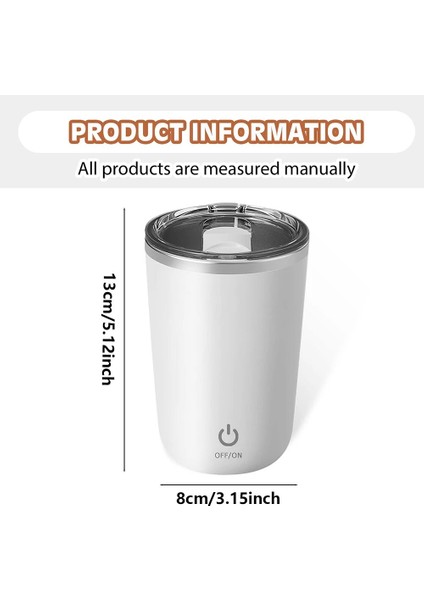 Bej 350ML Otomatik Kendini Karıştıran Manyetik Kupa Kapsül Silindirik Manyetik Karıştırma Çubuğu Aşınmaya Karşı Akıllı Mikser Termal Fincan Aksesuarları (Yurt Dışından) modelleri