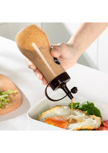 Haki 360ML 250/360ML Çeşni Sıkılabilir Şişe Sos Sıkılabilir Fışkırtma Şişesi Mutfak Için Plastik Şurup Salata Sosu Kabı Gıda Dağıtıcı (Yurt Dışından) fiyatları