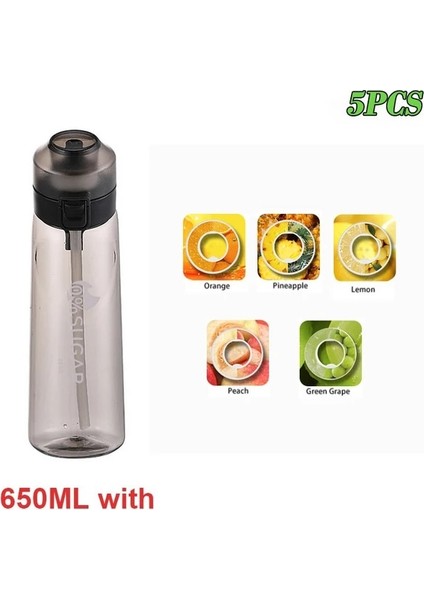 650ML-SIYAH 5 Adet Eğlenceli Içme Bardağı Hava Aromalı Su Şişesi Kokulu Su Bardağı Yeni Spor Su Şişesi Doğa Sporları Fitness Moda Su Bardağı Için Uygun (Yurt Dışından) fiyatları