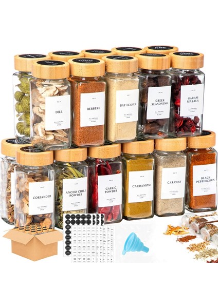 5 Adet Kavanoz Seti Bambu Kapaklı Cam Baharat Kavanozları Baharat Baharat Kapları Baharat Pot Tuz Biber Çalkalayıcılar Baharat Organizatör Mutfak Baharat Kavanoz Seti (Yurt Dışından) indirimleri