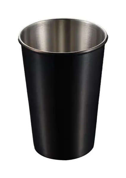 Siyah 500ML Bira Bardağı Paslanmaz Çelik 230/350/500ML Su Sürahisi Kolay Temizlenebilir Rahat Kavrama Içme Ev Aksesuarı (Yurt Dışından)